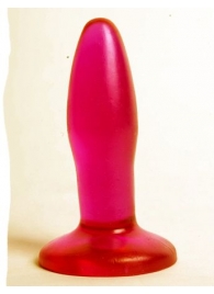 Розовая анальная пробка с широким основанием - 10 см. - 4sexdreaM
