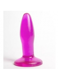 Фиолетовая анальная пробка с широким основанием - 10 см. - 4sexdreaM