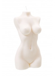 Белая интерьерная свеча в форме женского торса - 850 гр. - Pecado - купить с доставкой в Краснодаре