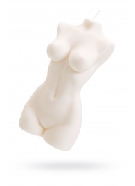 Белая интерьерная свеча в форме женского торса - 850 гр. - Pecado - купить с доставкой в Краснодаре