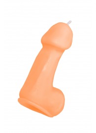 Оранжевая свеча в форме пениса - 47 гр. - Pecado - купить с доставкой в Краснодаре