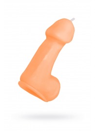 Оранжевая свеча в форме пениса - 47 гр. - Pecado - купить с доставкой в Краснодаре