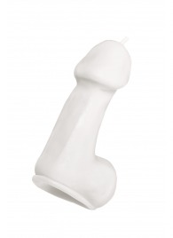 Белая свеча в форме пениса - 47 гр. - Pecado - купить с доставкой в Краснодаре