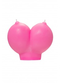 Розовая свеча «Сиськи» - 150 гр. - Pecado - купить с доставкой в Краснодаре