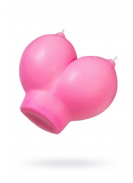 Розовая свеча «Сиськи» - 150 гр. - Pecado - купить с доставкой в Краснодаре