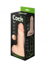 Телесный фаллоудлинитель с мошонкой Cock Next - 19 см. - LOVETOY (А-Полимер) - в Краснодаре купить с доставкой