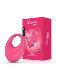 Розовое интерактивное эрекционное виброкольцо Leo - Easy toys - в Краснодаре купить с доставкой