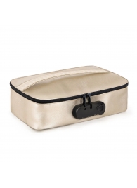 Золотистая сумочка для хранения игрушек Discreet Box - Dorcel - купить с доставкой в Краснодаре