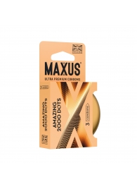 Точечные презервативы MAXUS 2000 Amazing Dots с железным кейсом - 3 шт. - Maxus - купить с доставкой в Краснодаре