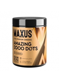 Точечные презервативы MAXUS 2000 Amazing Dots с железным кейсом - 12 шт. - Maxus - купить с доставкой в Краснодаре