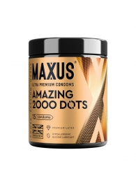 Точечные презервативы MAXUS 2000 Amazing Dots с железным кейсом - 15 шт. - Maxus - купить с доставкой в Краснодаре