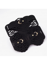 Фигурный набор для БДСМ-игр с узорами и золотистой фурнитурой - Crazy Handmade - купить с доставкой в Краснодаре