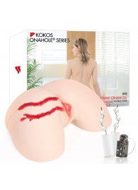 Мастурбатор-полуторс с двойным слоем материала и вибрацией Jenny Onahole Real Hips - KOKOS - в Краснодаре купить с доставкой