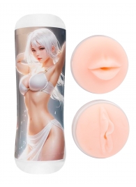 Двусторонний мастурбатор в колбе аниме - вагина и ротик - Tokyo Style - в Краснодаре купить с доставкой