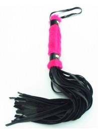 Нежная плеть с розовым мехом BDSM Light - 43 см. - БДСМ Арсенал - купить с доставкой #SOTBIT_REGIONS_UF_V_REGION_NAME#