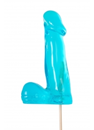 Голубой леденец в форме члена со вкусом блю кюрасао - 173 гр. - Sosuчki - купить с доставкой в Краснодаре