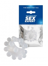 Эластичное эрекционное кольцо с двумя рядами шариков - Sex Expert - в Краснодаре купить с доставкой