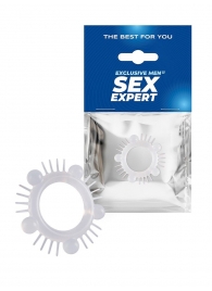 Эластичное эрекционное кольцо с шишечками и шипами - Sex Expert - в Краснодаре купить с доставкой