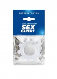 Прозрачное эрекционное кольцо со стимулирующими шариками - Sex Expert - в Краснодаре купить с доставкой