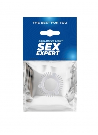 Эластичное эрекционное кольцо с 3 шариками и шипами - Sex Expert - в Краснодаре купить с доставкой