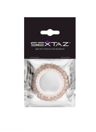 Эрекционное кольцо с бежевыми «ресничками» - Sextaz - в Краснодаре купить с доставкой