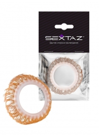 Эрекционное кольцо с бежевыми «ресничками» - Sextaz - в Краснодаре купить с доставкой