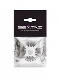 Эластичное эрекционное кольцо с черными «ресничками» - Sextaz - в Краснодаре купить с доставкой