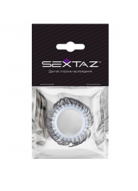 Эластичное эрекционное колечко с черными «ресничками» - Sextaz - в Краснодаре купить с доставкой
