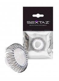 Эластичное эрекционное кольцо с длинными черными «ресничками» - Sextaz - в Краснодаре купить с доставкой
