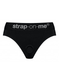 Черные трусики для насадок Heroine Lingerie Harness - size XL - Strap-on-me - купить с доставкой в Краснодаре