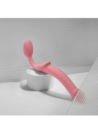 Розовый безремневой страпон Strap-on-me Semi-Realistic Bendable Strap-On size L - Strap-on-me - купить с доставкой в Краснодаре