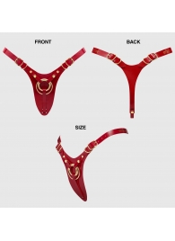 Красный пояс для фиксации насадок Strap-On-Me Leatherette Harness Fabulous - Strap-on-me - купить с доставкой в Краснодаре