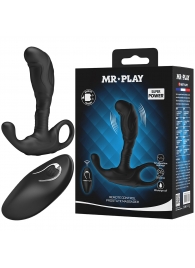 Черный изогнутый массажёр простаты с вибрацией и пультом ДУ - Baile - в Краснодаре купить с доставкой