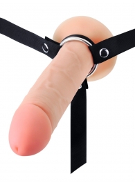 Мужской полый страпон на регулируемых ремешках - 22 см. - Sex Expert - купить с доставкой в Краснодаре