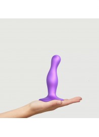 Фиолетовая насадка Strap-On-Me Dildo Plug Curvy size S - Strap-on-me - купить с доставкой в Краснодаре