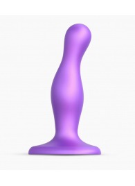 Фиолетовая насадка Strap-On-Me Dildo Plug Curvy size S - Strap-on-me - купить с доставкой в Краснодаре