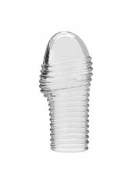 Прозрачная насадка на пенис с ребрышками Hoytt - 9 см. - Baile - в Краснодаре купить с доставкой