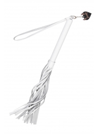 Белая кожаная плеть - 50 см. - Pecado - купить с доставкой в Краснодаре