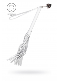 Белая кожаная плеть - 50 см. - Pecado - купить с доставкой в Краснодаре