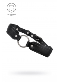Черный кожаный чокер-ошейник со скруглёнными углами - Pecado - купить с доставкой в Краснодаре