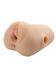 Телесный мастурбатор с вибрацией Double Pounder Vibrating Squeeze Stroker - Pipedream - в Краснодаре купить с доставкой