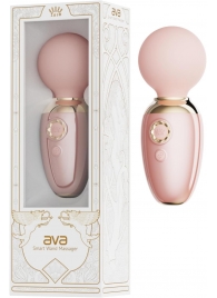Нежно-розовый мини-вибратор с функцией нагрева Ava - Zalo