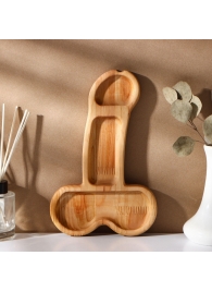 Деревянное блюдо для подачи в форме члена (25 х 16,5 х 1,7 см) - Сима-Ленд - купить с доставкой в Краснодаре