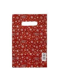 Красный подарочный новогодний пакет с вырубной ручкой (20х30 см) - Сима-Ленд - купить с доставкой в Краснодаре