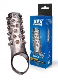 Дымчатая насадка на пенис с выпуклостями - 11 см. - Sex Expert - в Краснодаре купить с доставкой