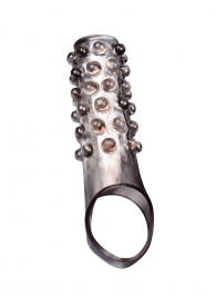 Дымчатая насадка на пенис с выпуклостями - 11 см. - Sex Expert - в Краснодаре купить с доставкой