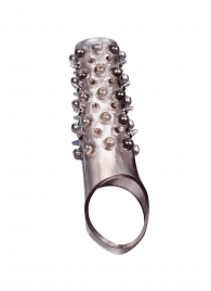 Дымчатая насадка на пенис с шипами и выпуклостями - 12 см. - Sex Expert - в Краснодаре купить с доставкой