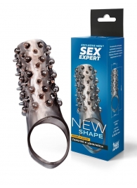 Дымчатая насадка на пенис с шипами и выпуклостями - 12,5 см. - Sex Expert - в Краснодаре купить с доставкой