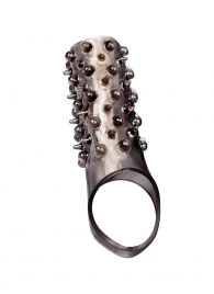 Дымчатая насадка на пенис с шипами и выпуклостями - 12,5 см. - Sex Expert - в Краснодаре купить с доставкой