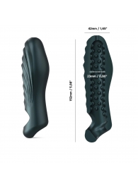 Серая силиконовая насадка на пенис с подхватом Manwan Ryzer - Manwan - в Краснодаре купить с доставкой